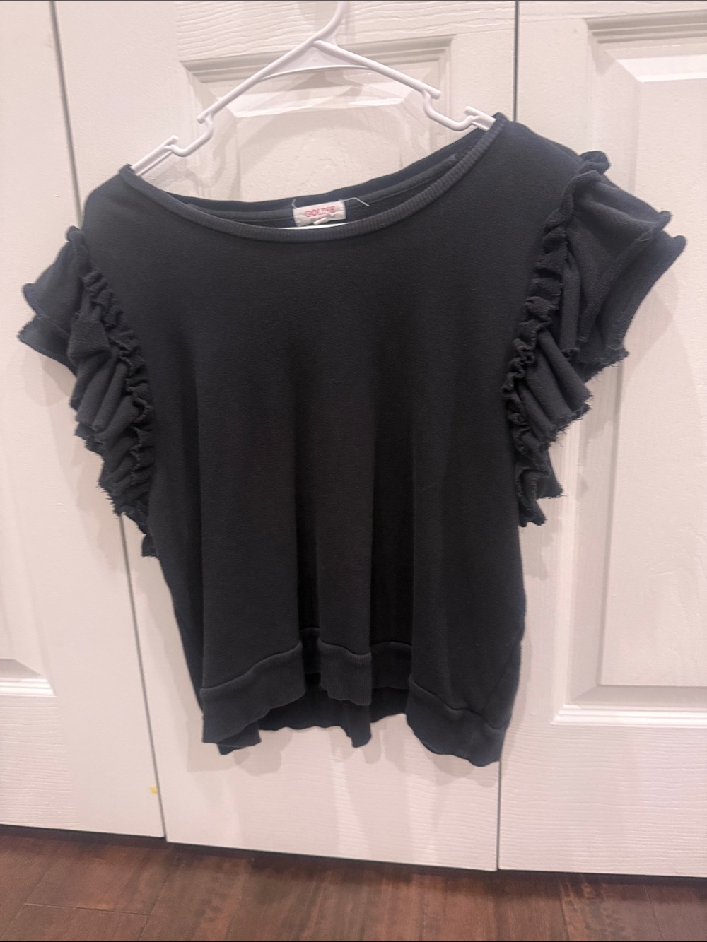 Goldie Black Ruffle Sleeve Sweatshirt